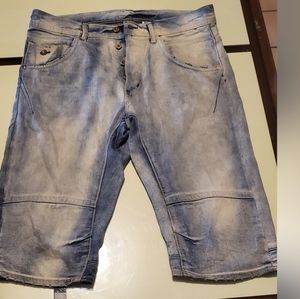TWO TONES JEAN SHORTS